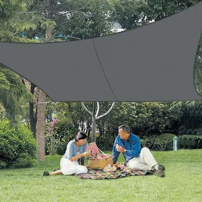 Produktbild von Famanu Sonnensegel wasserdicht, 3,5 x 4,5 m, rechteckig, anthrazit