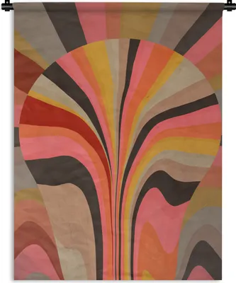 Produktbild von MuchoWow® Wandteppich Wandbehang Abstrakt -Kunst -Formen 150x200 cm Tapisserie Dekoration Wandtuch - Wandaufhängung - Moderner