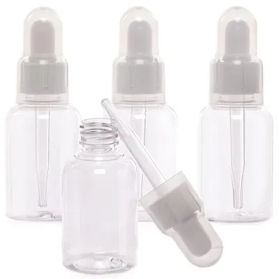 Tropfflaschen-Set, 4 Stück, 50 ml, Kunststoff, transparent, für Farben und Tinte