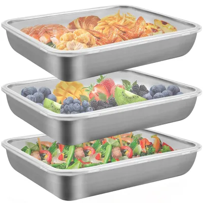 Immagine prodotto di 3 contenitori per alimenti - Ideali per conservare cibo e snack