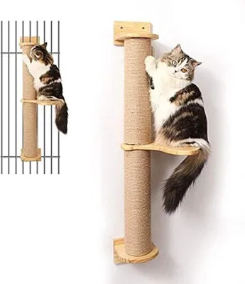 Image de Grand arbre à chat avec branches à griffer et hamac en jute - GRANDE TAILLE 93 cm