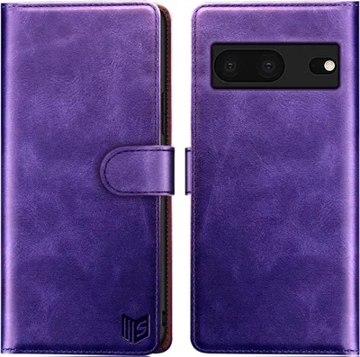 Obrázok produktu pre Google Pixel 7 Fialové Kožené Vyklápačie Puzdro Gqml3 Gvu6C