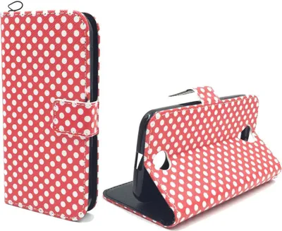 Produktbild von Handyhülle Tasche für Handy Xiaomi Redmi Note 2 Polka Dot Rot