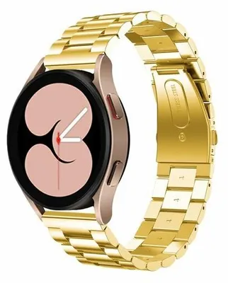 Produktbild von By Qubix Edelstahl Gliederarmband - Gold - passend für Samsung Galaxy Watch 6 Classic - 47 mm & 43 mm