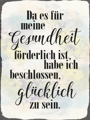 Produktbild von vianmo Holzschild 40x30 cm Gesundheit glücklich sein