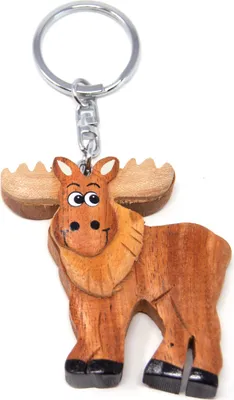 Produktbild von Schlüsselanhänger aus Holz - Elch