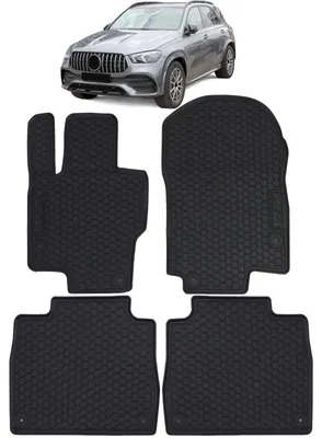 Productafbeelding van Premium, op maat gemaakte rubberen vloermatten, voor- en achter, voor Mercedes-Benz GLE V167 vanaf 2018