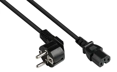 Productafbeelding van Good Connections P0150-S030 Good Connections Schutzkontakt-St. gew. an C15 schw. 3m
