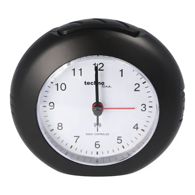 Produktbild von WT 757 Funkwecker schwarz mit Leuchtzeigern, Licht und Weckfunktion Snooze inkl. Batterie