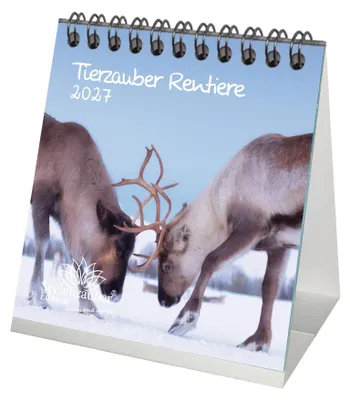Produktbild von Tierzauber Rentiere Tischkalender 10x10cm für 2027 - Seelenzauber