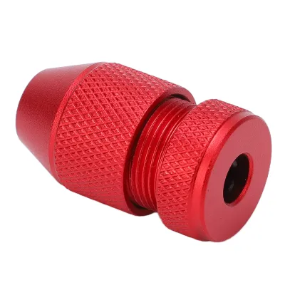 Produktbild von Einstellbare Bohrer Stop Kragen Aluminium-Legierung rot Anti Slip Nylon Innenring Bohrer Stop Kragen für die Holzbearbeitung (für 0,08 bis 0,2in Bohrer)