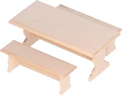 Zdjęcie produktu dla 1:12 domek dla lalek drewniany stół jadalny, krzesło, symulowany miniaturowy model mebli DIY, zabawka, Burlywood