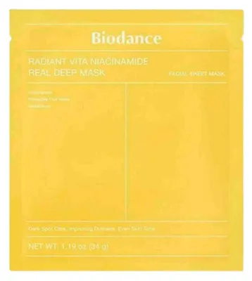 Zdjęcie produktu dla Maska Biodance Real Deep Radiance z niacynamidem (opakowanie zbiorcze)