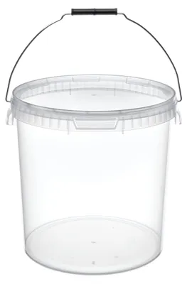 Image de Seau Garronda avec couvercle, 20 litres, 1 pièce, pour le stockage de produits alimentaires et chimiques, transparent GD-0072
