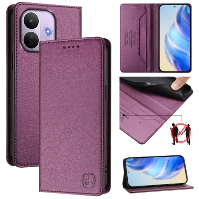 Produktbild von Lederhülle für Xiaomi Redmi Note 17 Pro 5G Hülle Flip Brieftasche Kartenfächern Ständer Schutzhülle Lila