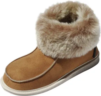 Produktbild von Lammfell Hausschuhe ZUGSPITZE COGNAC - Schuhgröße: EUR 46