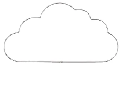 Produktbild von Vaessen Creative Wolkenförmiger Metallringe, Ø 32 cm aus 3 mm Metalldraht, zum G
