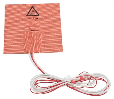 Image de Plaques chauffantes pour plateau chauffant d'imprimante 3D, 100 x 100 mm, 24 V, 75 W, résistantes aux hautes températures, avec dos adhésif, pour VONON 0/0,1/0,2