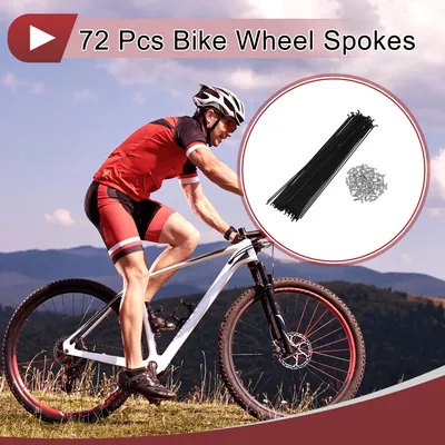 Produktbild von 72 Set 14G Fahrradspeichen 237mm Fahrradradspeichen Kohlenstoffstahl Schwarz