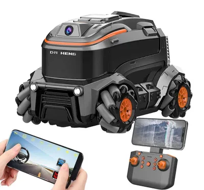 Produktbild von Ferngesteuertes Offroad Auto Mit HD Kamera und Fernbedienung,2,4 GHz, Allradantrieb, App-Steuerung,USB-Laden,Truggy fuer Erwachsene und Kinder, Orange