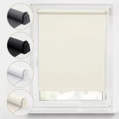 Produktbild von Verdunklungsrollo 70x160cm Beige Thermorollo Fensterrollo Klemmfix ohne Bohren Seitenzugrollo Sonnenschutz Wärmeschutz Blickdicht Rollo