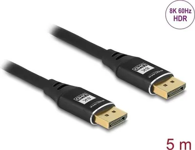 Image de DELOCK Câble DisplayPort 8K 60Hz 5m noir métal