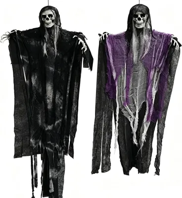 Image de Deux squelettes, de taille réelle, pour une décoration d'Halloween