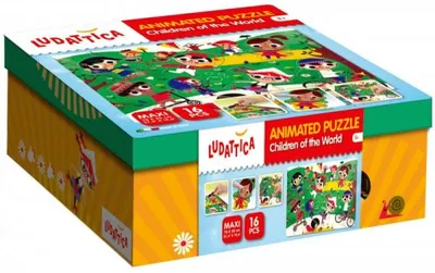Immagine prodotto di Puzzle animato Ludattica Bambini del mondo