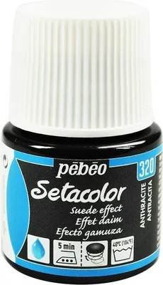 Produktbild von Setacolor opak Textilfarbe mit Wildledereffekt - Anthrazit - 45 ml