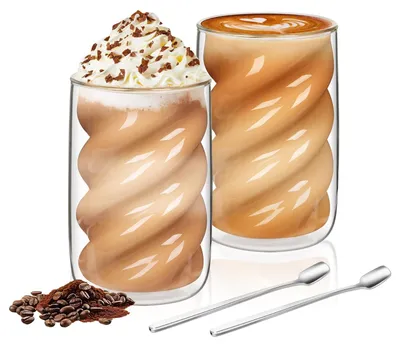 Productafbeelding van Set van 4 glazen voor Latte Macchiato en cappuccino, inhoud 350 ml