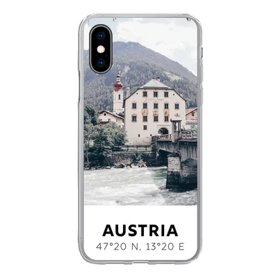 Produktbild von MuchoWow® Handyhülle Schutzhülle Hülle für iPhone X Österreich - Wasser - Alpen Silikon Softcase Handy Hülle - Handyhülle