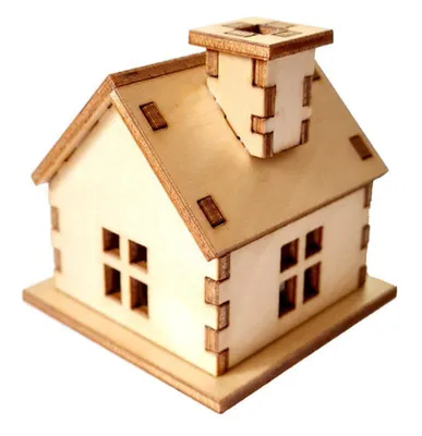 Produktbild von Bastelset Räucherhaus natur BxHxT 6x7x6cm NEU