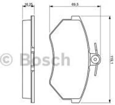Produktbild von Bosch Bremsbelagsatz, Scheibenbremse  0 986 460 943