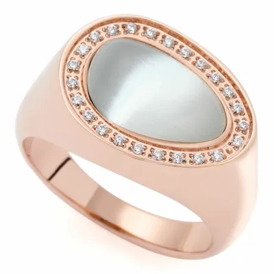 Immagine prodotto di Leonardo 019642 Anello da donna Amisa in acciaio inossidabile rosa bianco 56 (17,8)