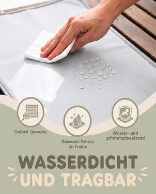 Produktbild von Wickelauflage faltbar wasserdicht gepolstert mit Bezügen, waschbar, für Zuhause und unterwegs