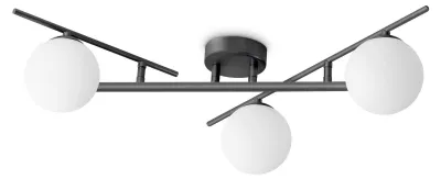 Produktbild von Zeitgenössische Deckenleuchte Atlas Metall Schwarz 3 Lichter G9 4W 3000K Ip20
