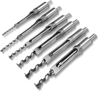 Produktbild von 6Pcs SquaRe Loch Säge Bohrer Bohrer Mortising Meißel Holzbearbeitung Werkzeug