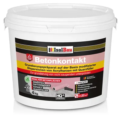 Produktbild von Isolbau Betonkontakt - 4 kg Betongrund zur Grundierung von glatten Untergründen aus Beton und Stahlbeton