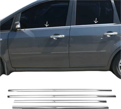Obrázek produktu pro Okenní lišty pro Ford Focus C-Max 2003-2010 nerezová ocel chrom 4ks
