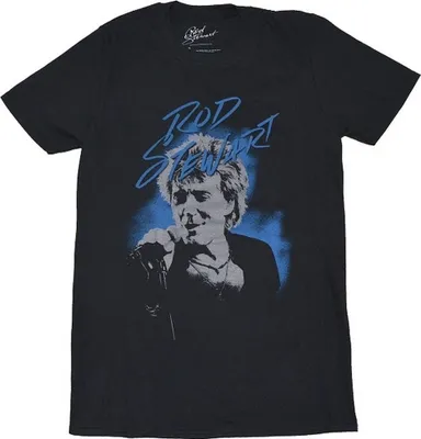 Produktbild von Rod Stewart - T-Shirt Fotoausdruck für Herren/Damen Uni RO8524 (M) (Schwarz)