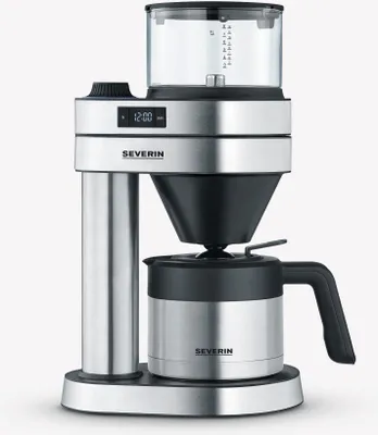 A studio shot of a Severin filter coffee machine.