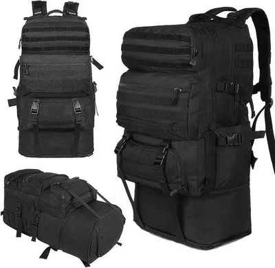 Produktbild von Militärrucksack 60-75 Liter wasserdichter taktischer Armeerucksack, Molle Rucksack zum Wandern, Outdoor, Trekking, Camping, Reisen, Arbeit