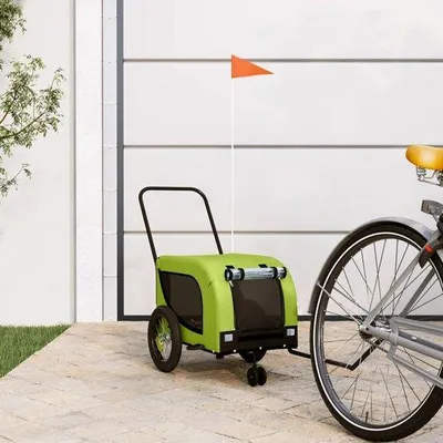 Obrázek produktu pro Kočárek pro psy do 30 kg – skládací – ocelový rám – odolný materiál Oxford – včetně bezpečnostní vlajky – Luxento