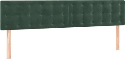 Produktbild von vidaXL Kopfteile Dunkelgrün 160x5x78/88 cm Samt