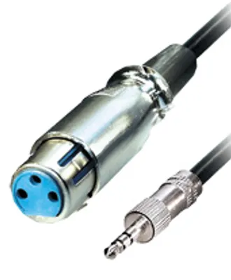 Produktbild von Transmedia Verbindungskabel; Cannonkupplung - Klinkenstecker 3,5 mm stereo, 0,2 m, A 130
