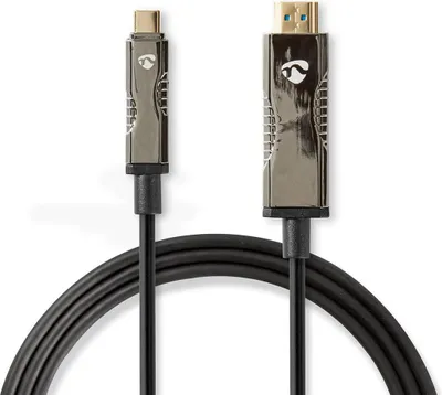 Zdjęcie produktu dla Nedis CCBG6410BK300, 30 m, USB C, HDMI, Męska, Męska, Prosty