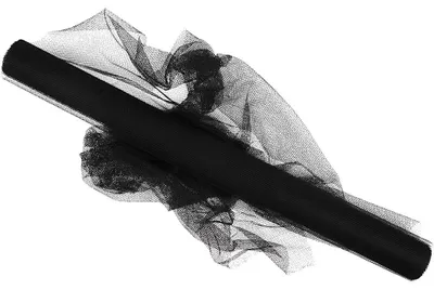 Produktbild von Tüll, B 50 cm, Schwarz, 5 m/ 1 Rolle [HOB-44619]