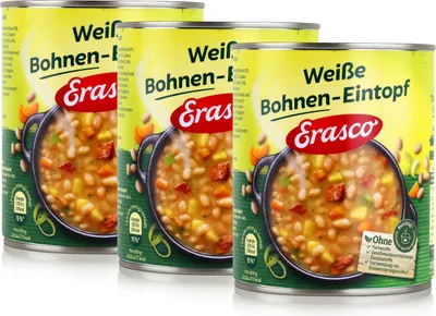 Produktbild von Erasco weiße Bohnen-Eintopf 800g Fertigessen (3er Pack)