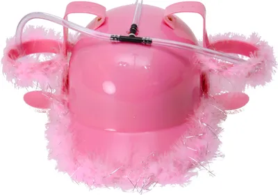Produktbild von Girly Trinkhelm mit pinken Federn