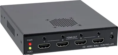 Produktbild von InLine HDMI Videowand Verteiler 1 auf 4, Full-HD, Schwarz, 1080p, 120 mm, 141 mm, 27 mm, 490 g
